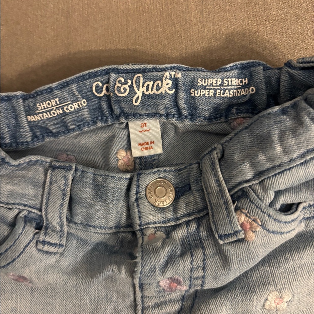 Cat & Jack Girls' Denim Shorts Set - Light Wash & Dark Wash Bundle Size 2-3 - Picture 15 of 16
